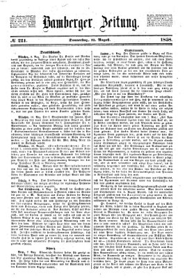 Bamberger Zeitung Donnerstag 12. August 1858