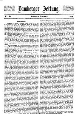 Bamberger Zeitung Donnerstag 2. September 1858