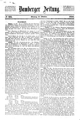 Bamberger Zeitung Montag 25. Oktober 1858