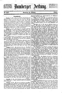 Bamberger Zeitung Sonntag 31. Oktober 1858