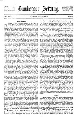 Bamberger Zeitung Mittwoch 15. Dezember 1858