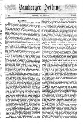 Bamberger Zeitung Montag 17. Januar 1859
