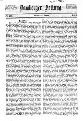 Bamberger Zeitung Dienstag 9. August 1859