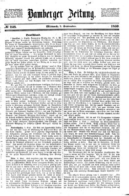 Bamberger Zeitung Mittwoch 7. September 1859