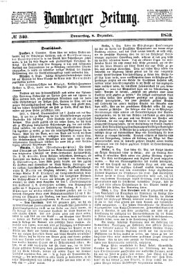 Bamberger Zeitung Donnerstag 8. Dezember 1859