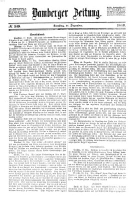 Bamberger Zeitung Samstag 17. Dezember 1859