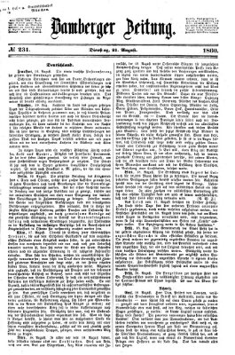 Bamberger Zeitung Dienstag 21. August 1860