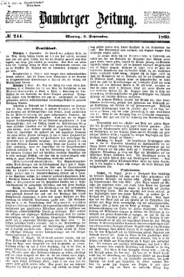 Bamberger Zeitung Montag 3. September 1860