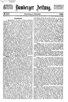 Bamberger Zeitung Donnerstag 8. November 1860