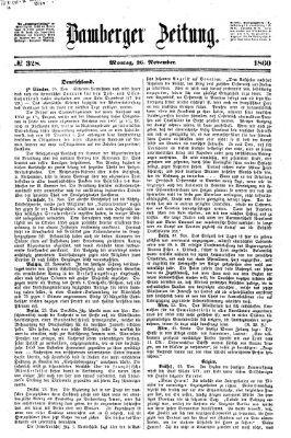 Bamberger Zeitung Montag 26. November 1860