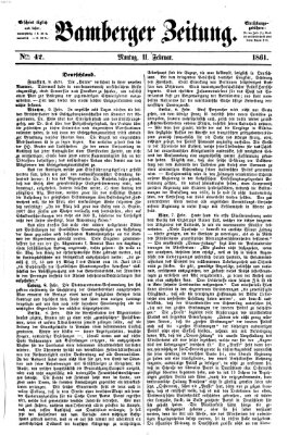 Bamberger Zeitung Montag 11. Februar 1861