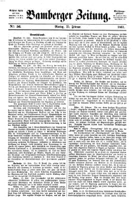 Bamberger Zeitung Montag 25. Februar 1861