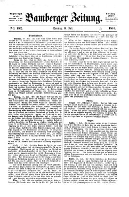 Bamberger Zeitung Sonntag 14. Juli 1861