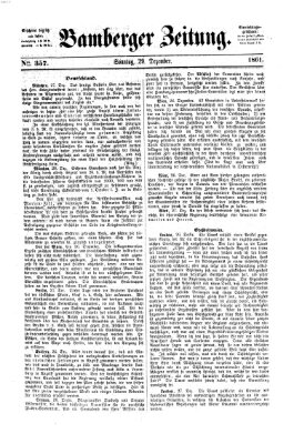 Bamberger Zeitung Sonntag 29. Dezember 1861