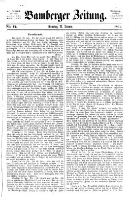 Bamberger Zeitung Sonntag 12. Januar 1862