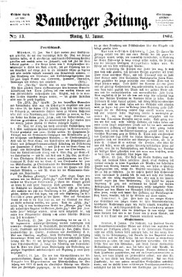 Bamberger Zeitung Montag 13. Januar 1862