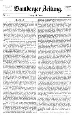 Bamberger Zeitung Dienstag 21. Januar 1862