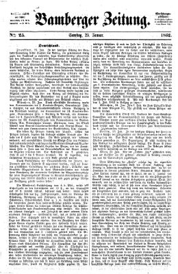 Bamberger Zeitung Samstag 25. Januar 1862