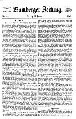 Bamberger Zeitung Dienstag 11. Februar 1862