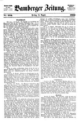 Bamberger Zeitung Freitag 15. August 1862