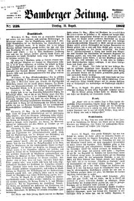 Bamberger Zeitung Dienstag 19. August 1862
