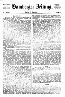 Bamberger Zeitung Montag 1. September 1862