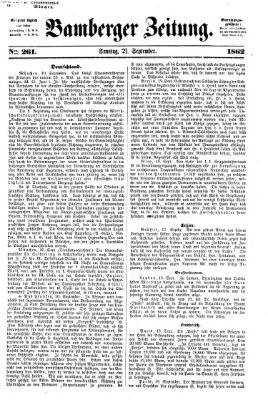Bamberger Zeitung Sonntag 21. September 1862