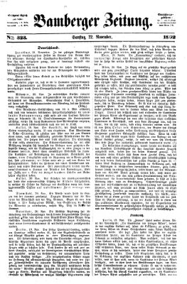 Bamberger Zeitung Samstag 22. November 1862