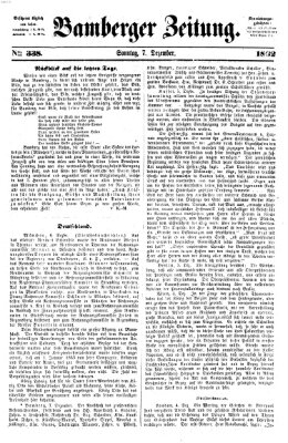 Bamberger Zeitung Sonntag 7. Dezember 1862