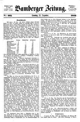 Bamberger Zeitung Sonntag 21. Dezember 1862