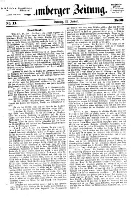 Bamberger Zeitung Sonntag 11. Januar 1863