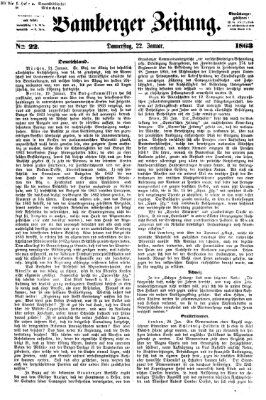 Bamberger Zeitung Donnerstag 22. Januar 1863