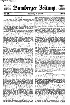 Bamberger Zeitung Donnerstag 19. Februar 1863