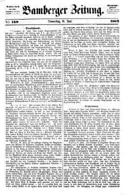 Bamberger Zeitung Donnerstag 11. Juni 1863