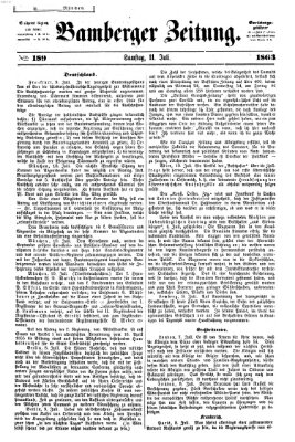 Bamberger Zeitung Samstag 11. Juli 1863