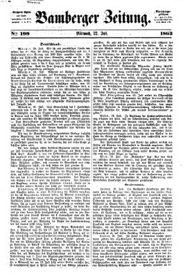 Bamberger Zeitung Mittwoch 22. Juli 1863
