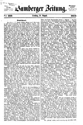 Bamberger Zeitung Dienstag 18. August 1863