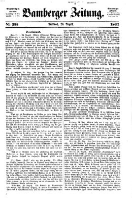 Bamberger Zeitung Mittwoch 26. August 1863