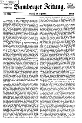 Bamberger Zeitung Montag 14. September 1863