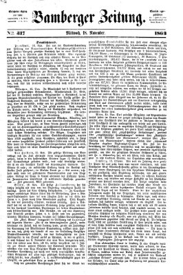 Bamberger Zeitung Mittwoch 18. November 1863