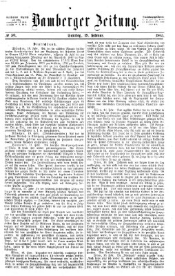 Bamberger Zeitung Sonntag 19. Februar 1865