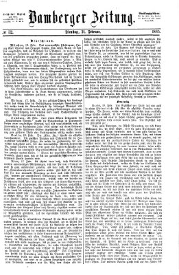Bamberger Zeitung Dienstag 21. Februar 1865