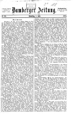 Bamberger Zeitung Samstag 1. Juli 1865