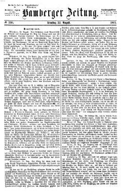 Bamberger Zeitung Dienstag 22. August 1865