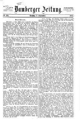 Bamberger Zeitung Samstag 2. September 1865
