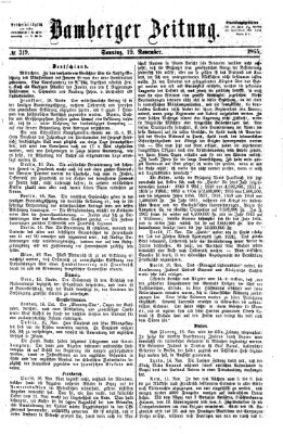 Bamberger Zeitung Sonntag 19. November 1865