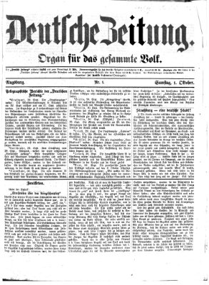 Deutsche Zeitung Samstag 1. Oktober 1870