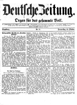 Deutsche Zeitung Donnerstag 27. Oktober 1870