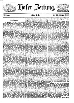 Hofer Zeitung Mittwoch 29. Januar 1868