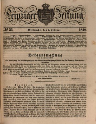 Leipziger Zeitung Mittwoch 2. Februar 1848